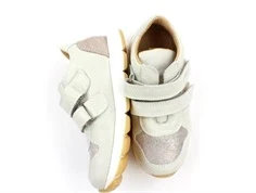 Pom Pom sneaker light grey combi med velcro